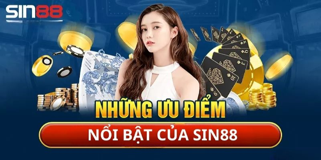 Nhà cái Sin88 có giao diện khá nổi bật 